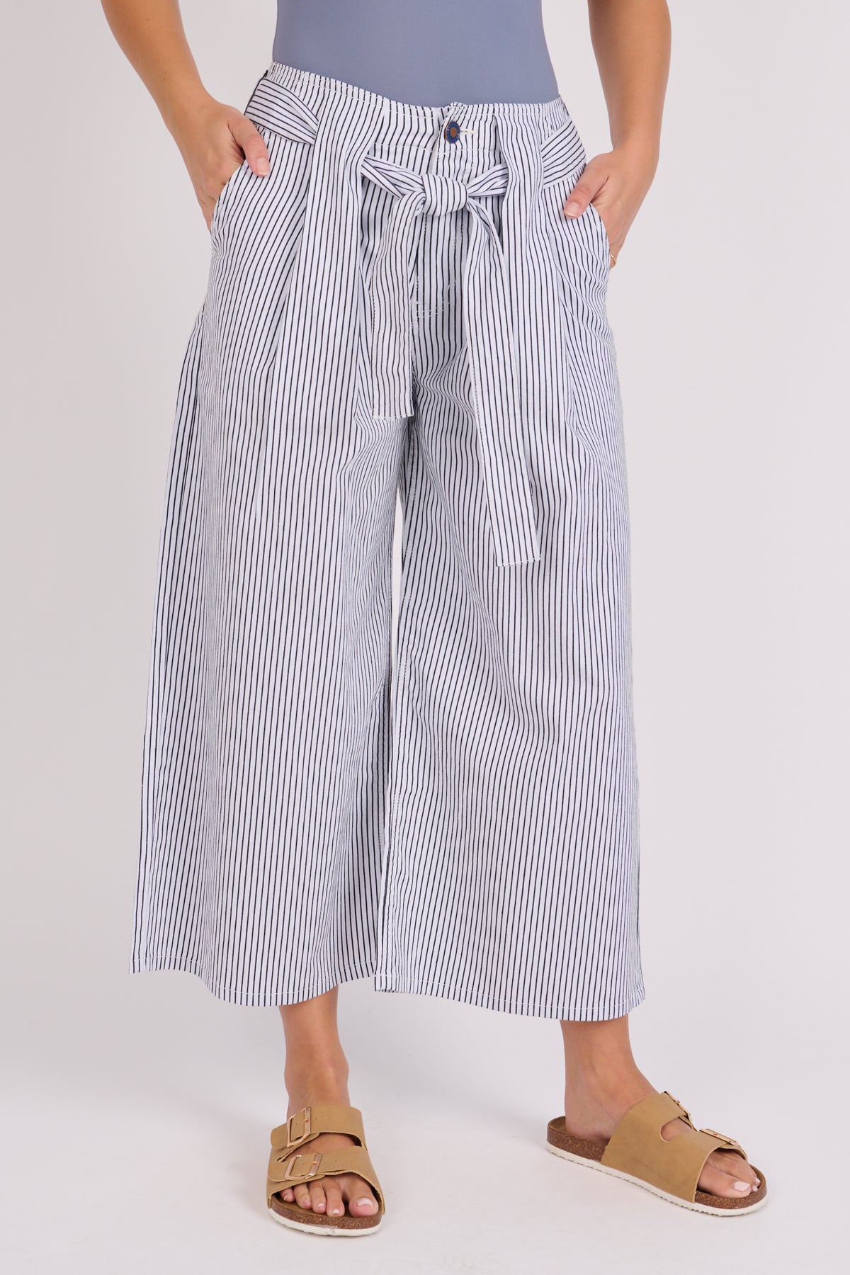 Black Stripe Culottes
