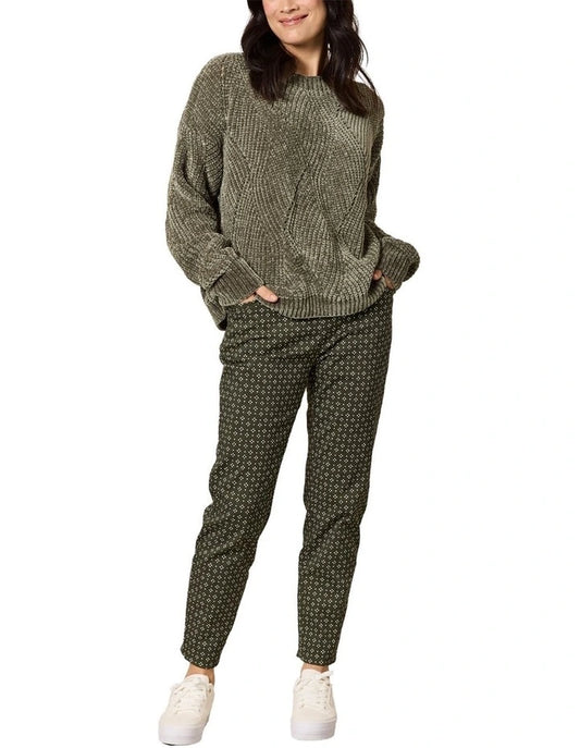 Kelly Print Pant- Khaki