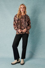 Frill Detail Blouse - Mixed Print