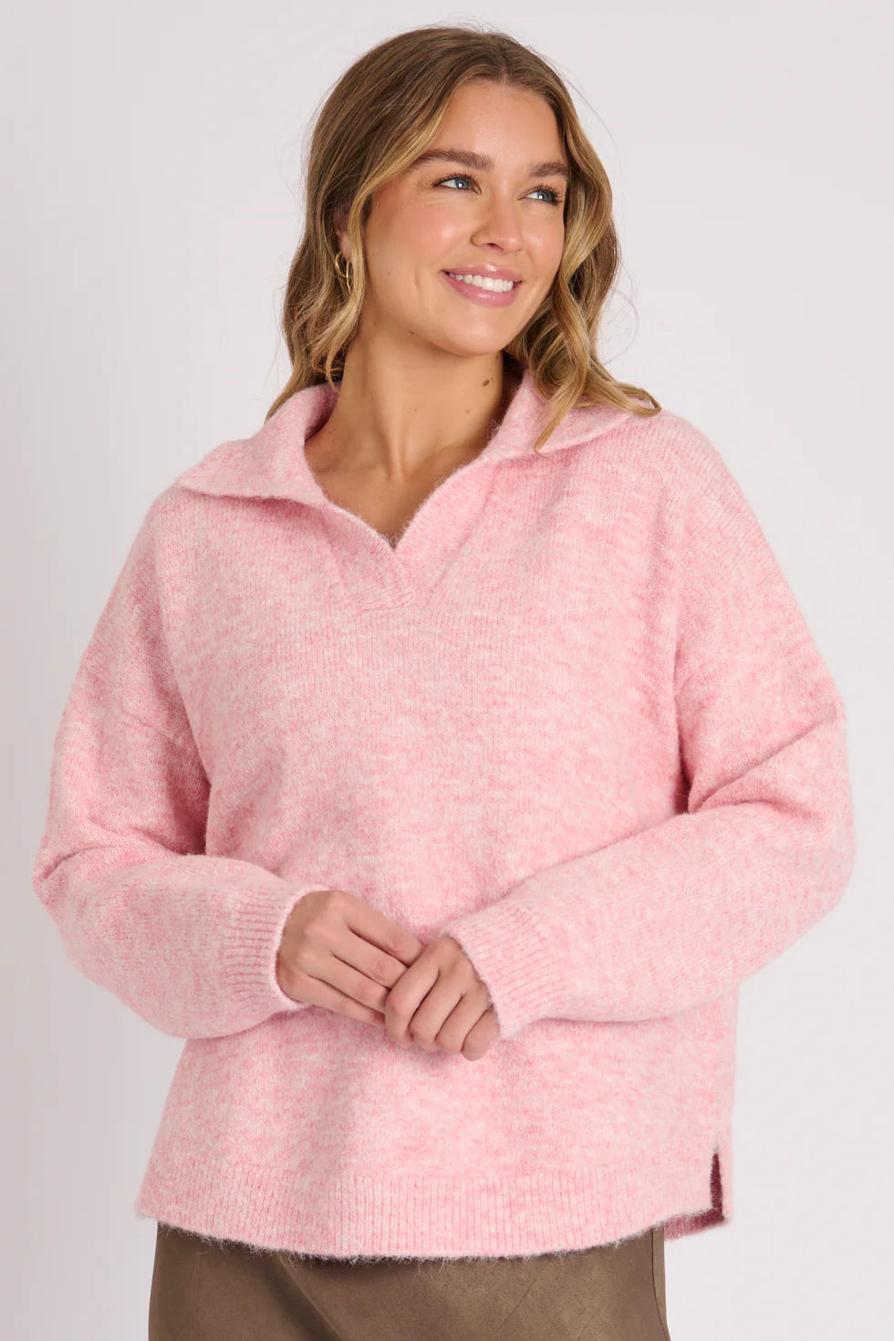 Collared Jumper - Pink