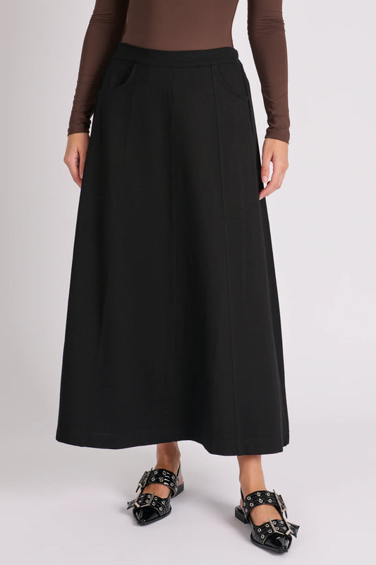 A-Line Ponte Skirt- Black