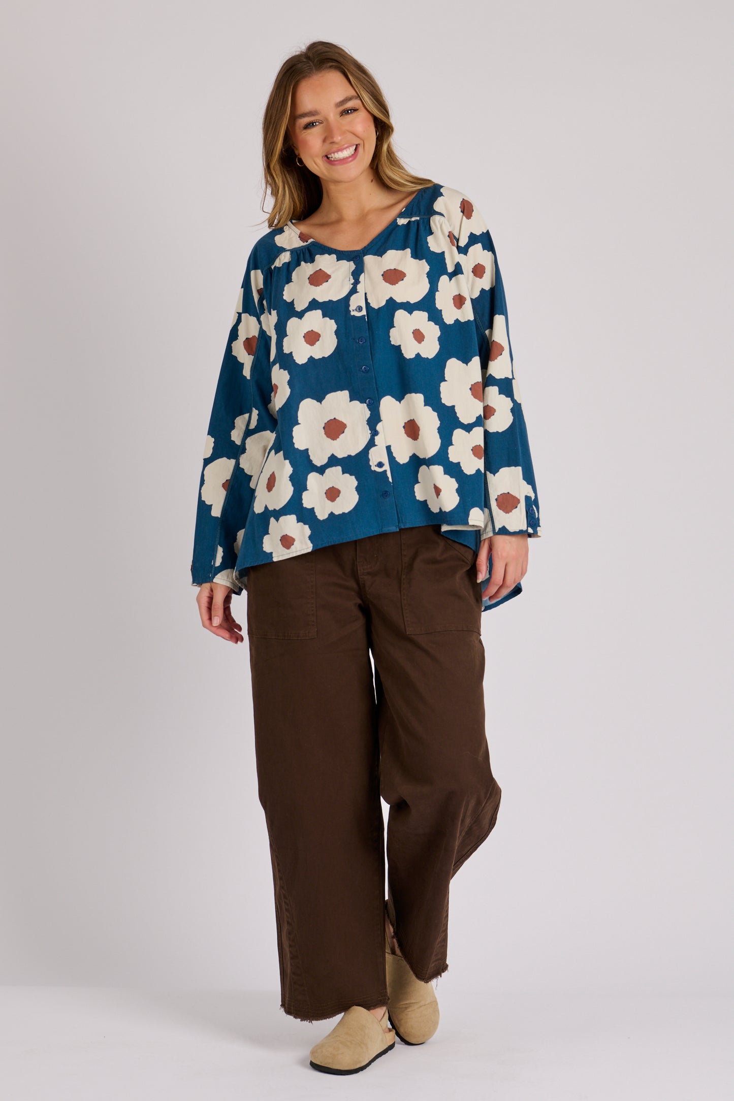 Blue Flower Blouse