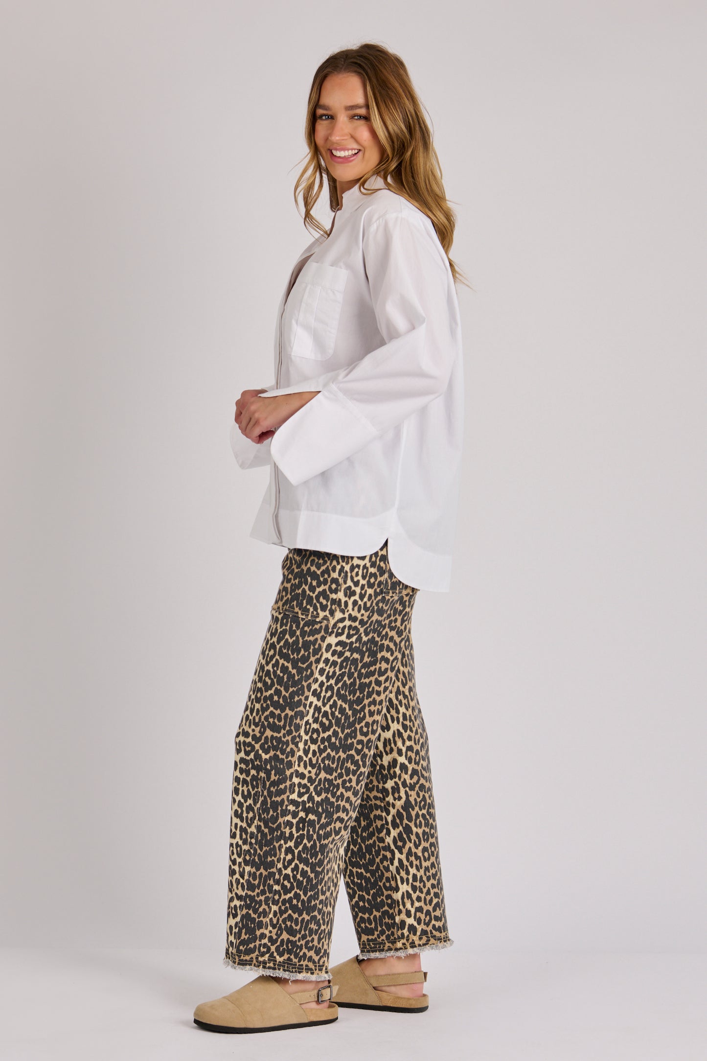 Tie Wasit Baggy Jeans- Animal Print