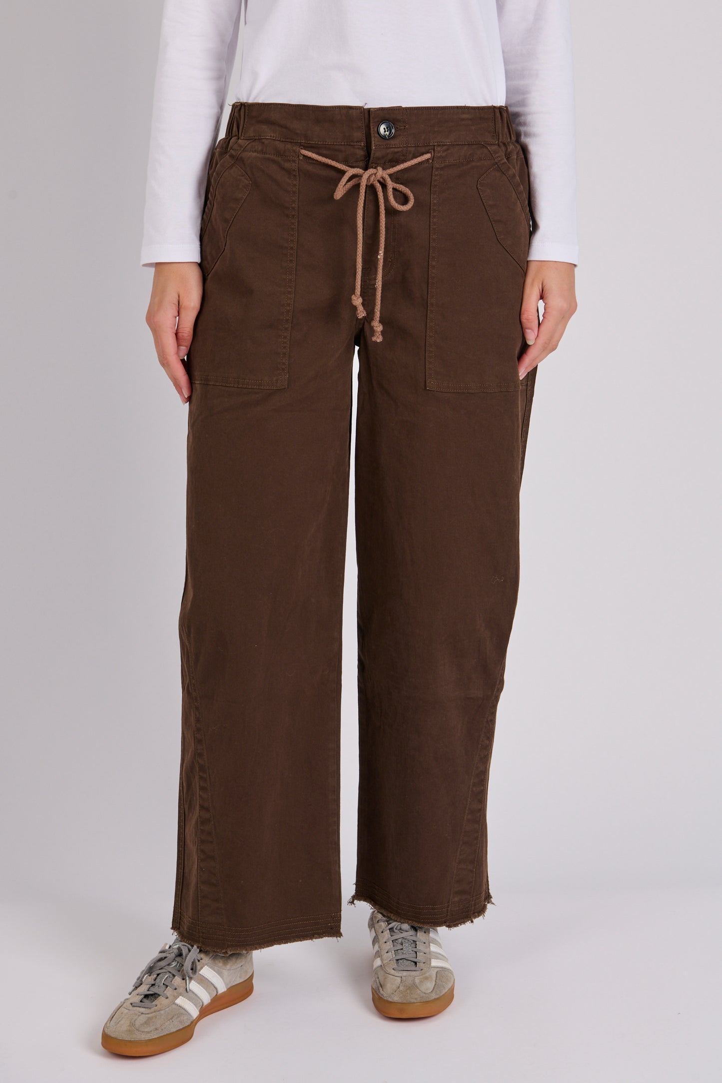 Tie Wasit Baggy Jeans- Dark Chocolate