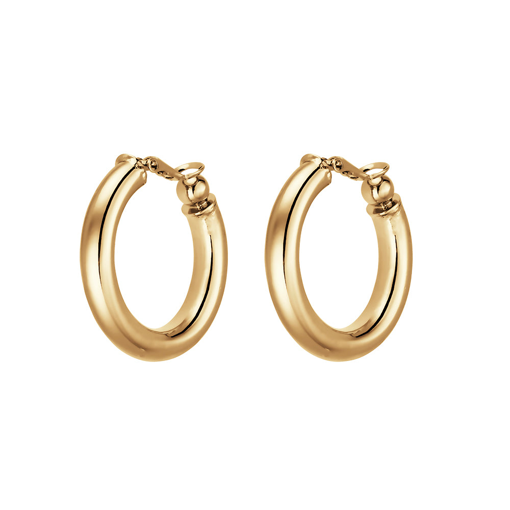 Allure Round Clip On Earring - Gold