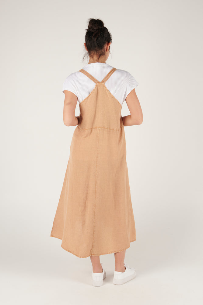 Pinafore Dress - Mushroon