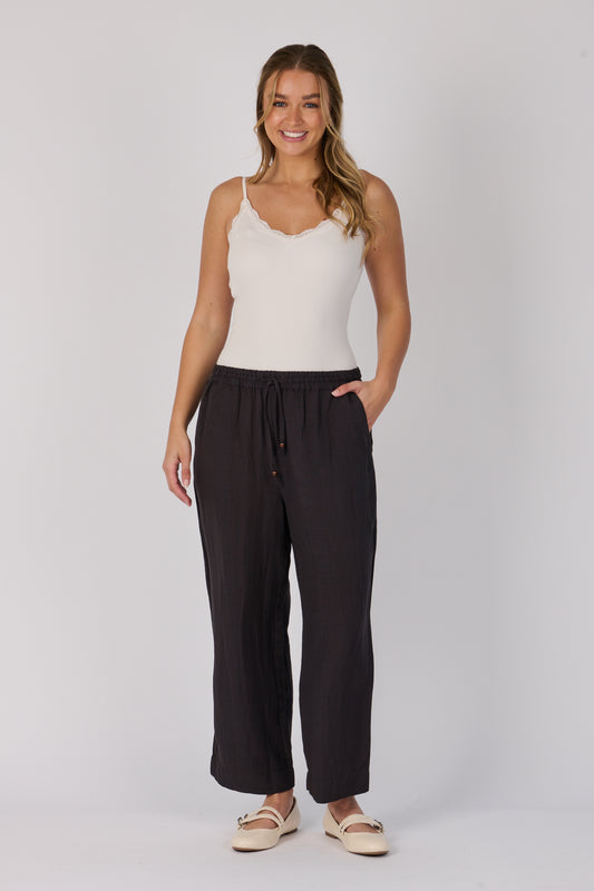 Relaxed Drawcord Pant- Ink