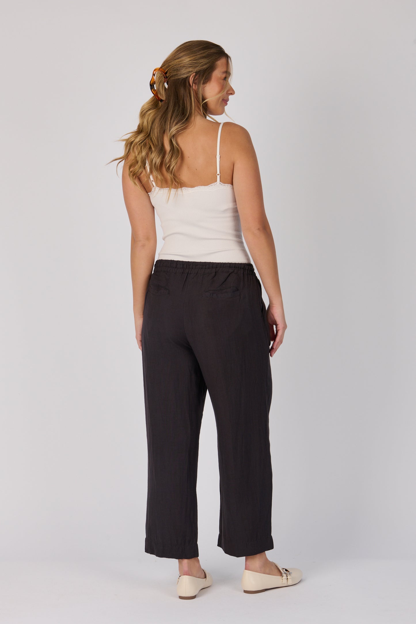 Relaxed Drawcord Pant- Ink