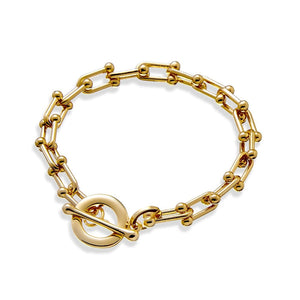 Allure Hardware Link Fob Bracelet - Gold