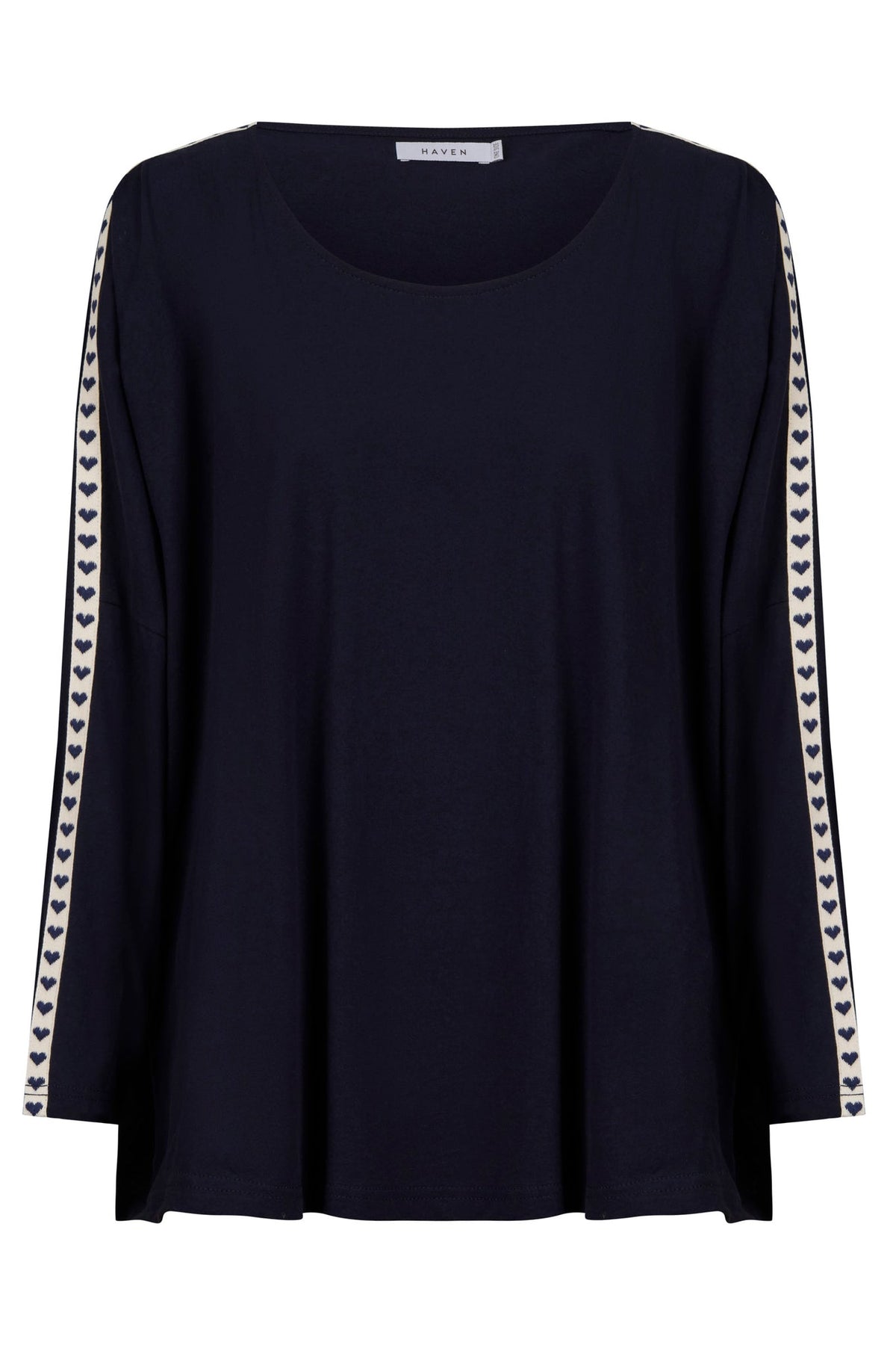 Elba Heart Long Sleeve - Navy