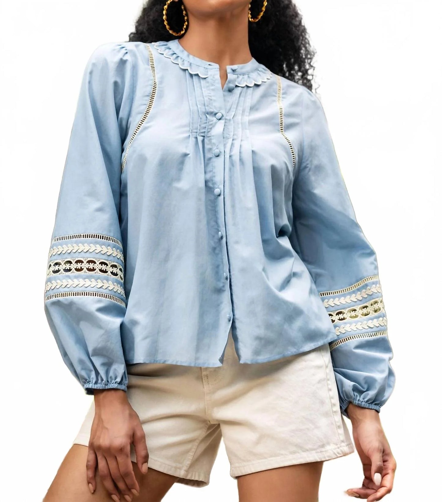 Martha Blouse- Chambray Blue