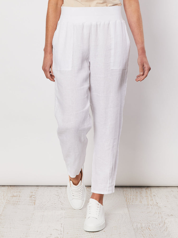Jersey Waist Pant - White