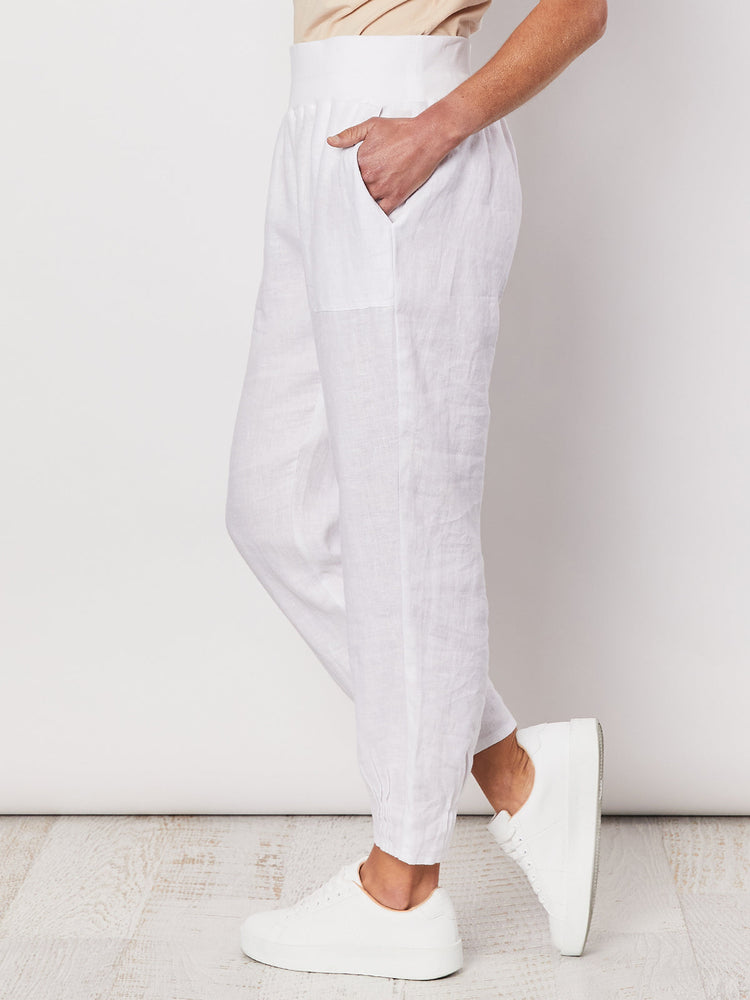 Jersey Waist Pant - White