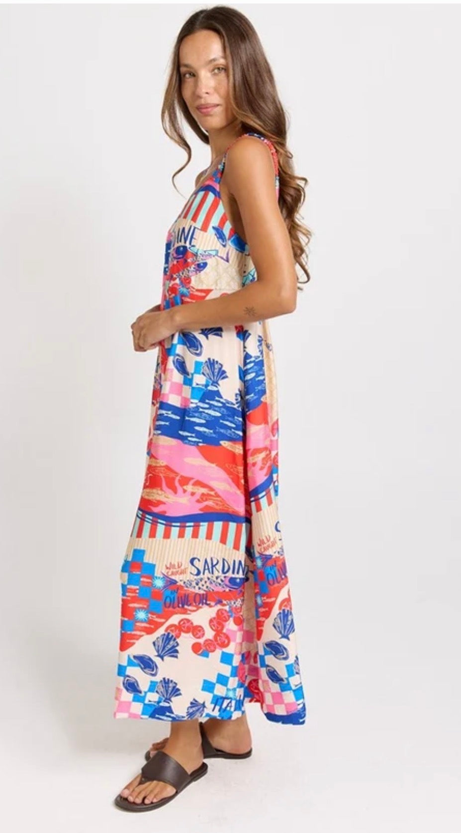 Sunset Tiered Maxi Dress - Mediterranean Print