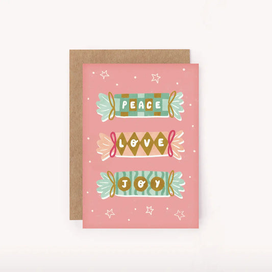 Peace Love Joy Mini Christmas Card