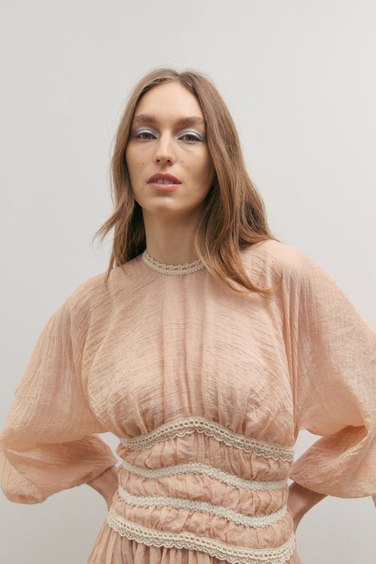 Poetic Dreams Top- Peach Pearl