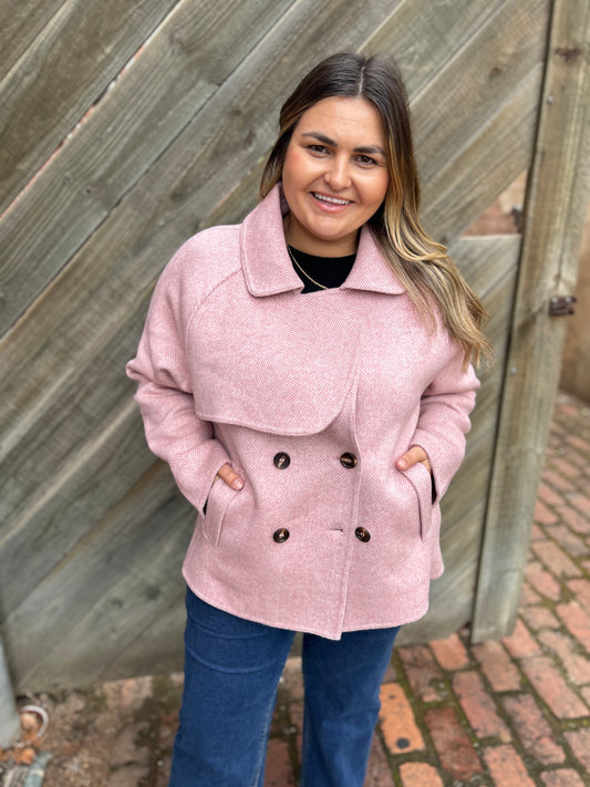 Pea Coat - Soft Pink