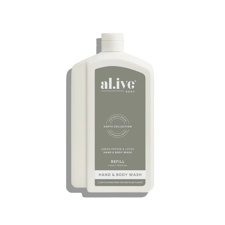 Alive Green Pepper & Lotus Hand and Body Wash Refill