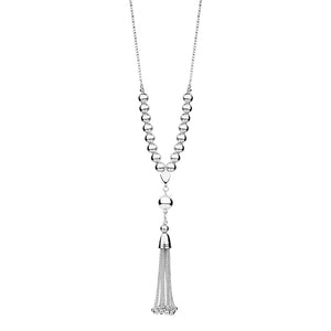 Allure Tassel Necklace - Silver