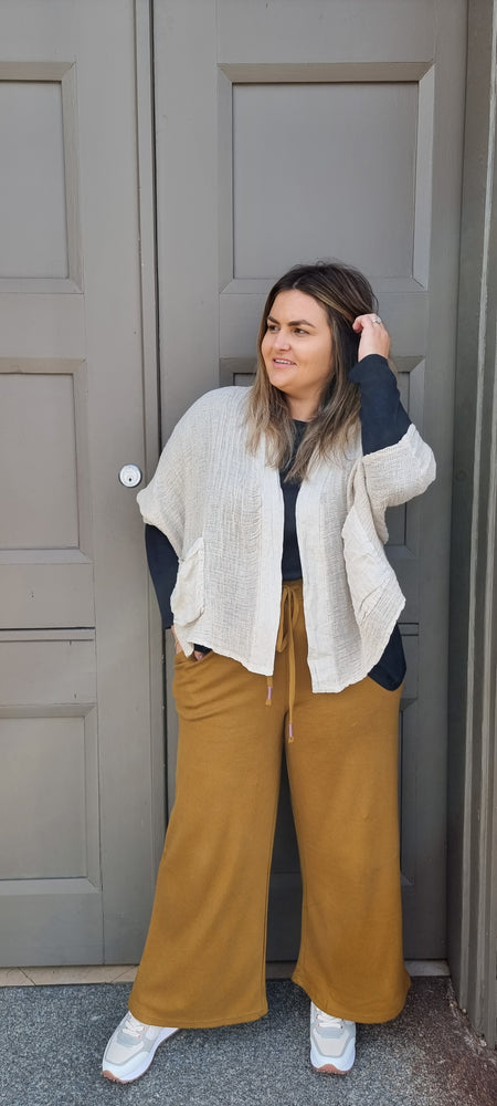 Miranda Linen Jacket - Oatmeal