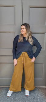 Wide Leg Trackpant - Deep Olive