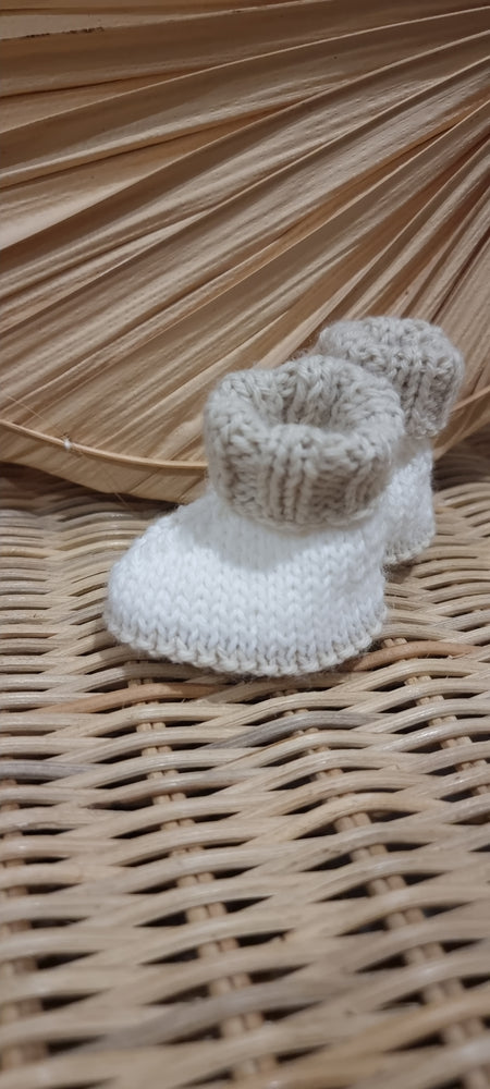 Newborn Booties - White