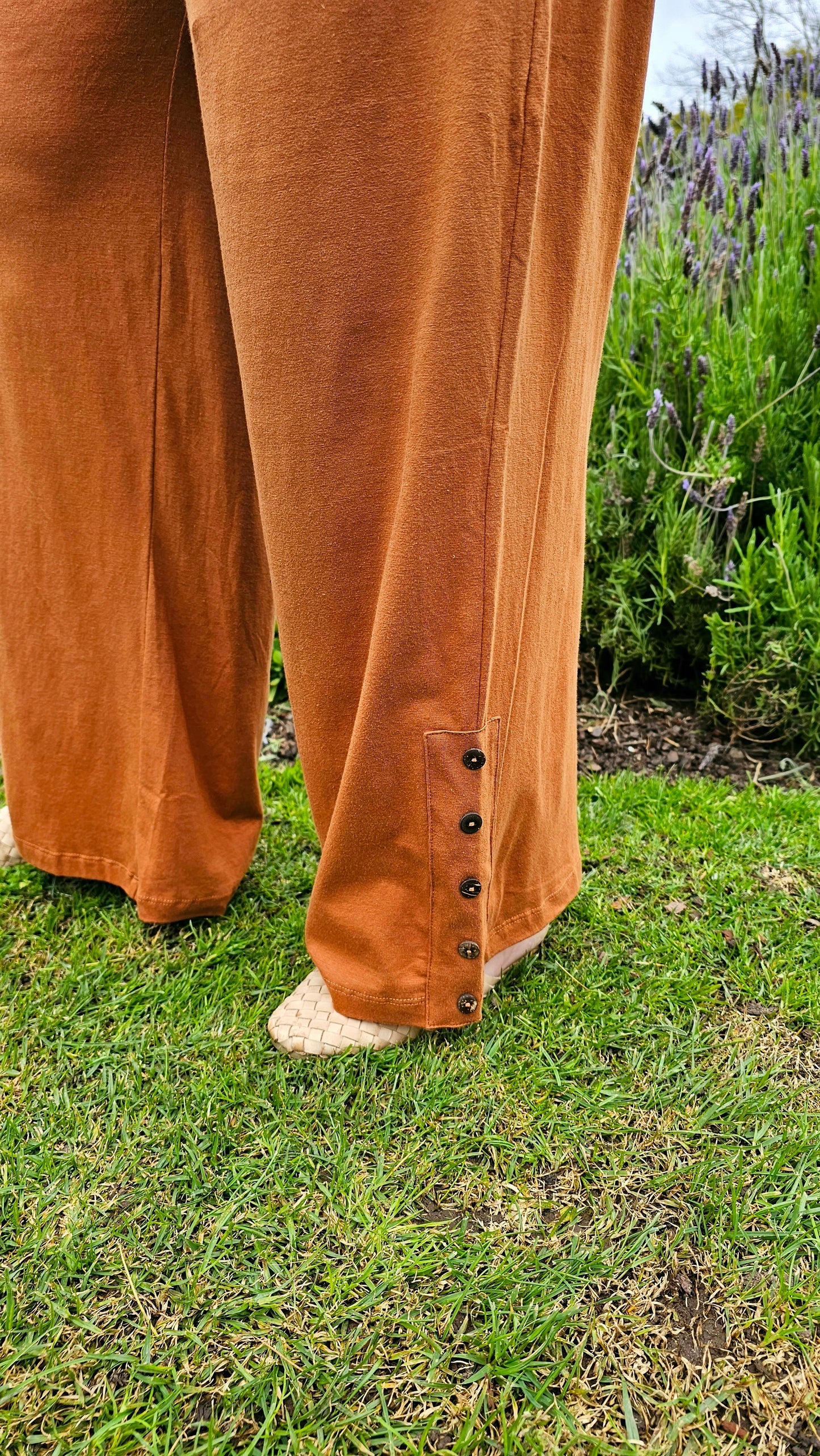 Zara Shirred Waist Pant - Caramel