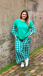 Harmony Check Pant - Green