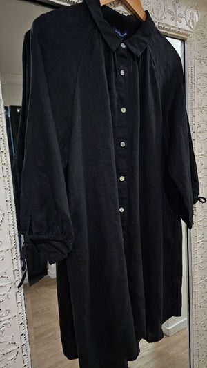 Hollie Linen Shirt - Black