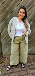 Panel Crop Jacket - Off White/Navy