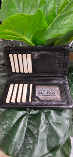 Soft Vintage Leather Wallet - Black