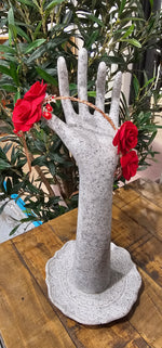 Red Floral Headband - Rose Gold