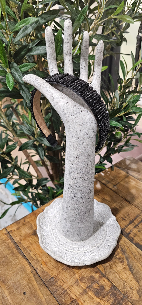 Black Beaded Headband