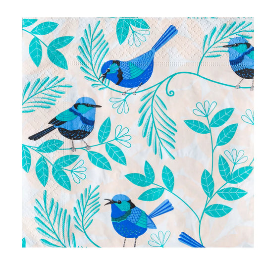 Paper Napkins - Blue Wren
