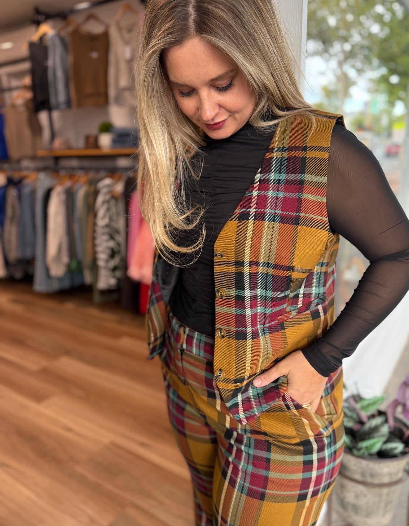 King Louie- Bianca Gilet- Caroll Check