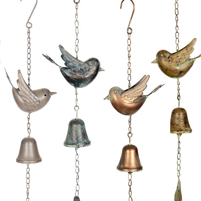 Chain Bird with Bell- Gold