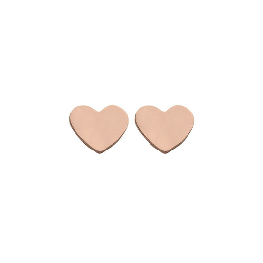 Heart Studs - Rose Gold
