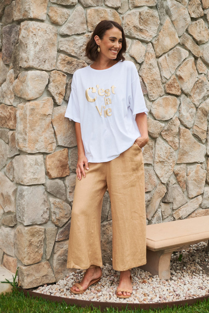 La Vie Crop Pant - Caramel