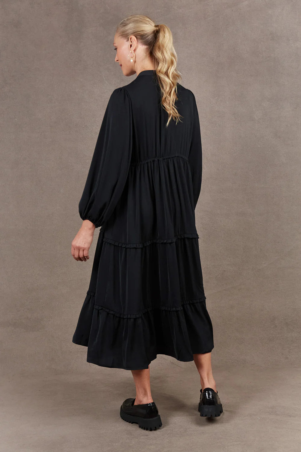 Mayan Tiered Maxi Dress - Ebony