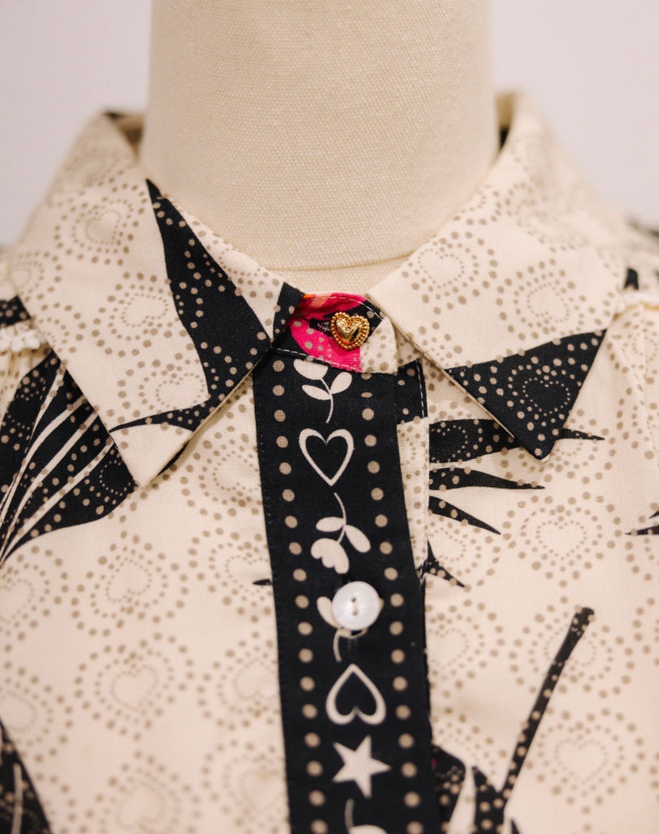 Emily Love Lock Emery Print Dress Ivory