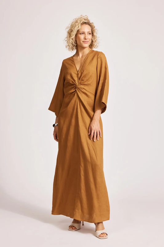 Miramar Twist Maxi Dress - Caramel