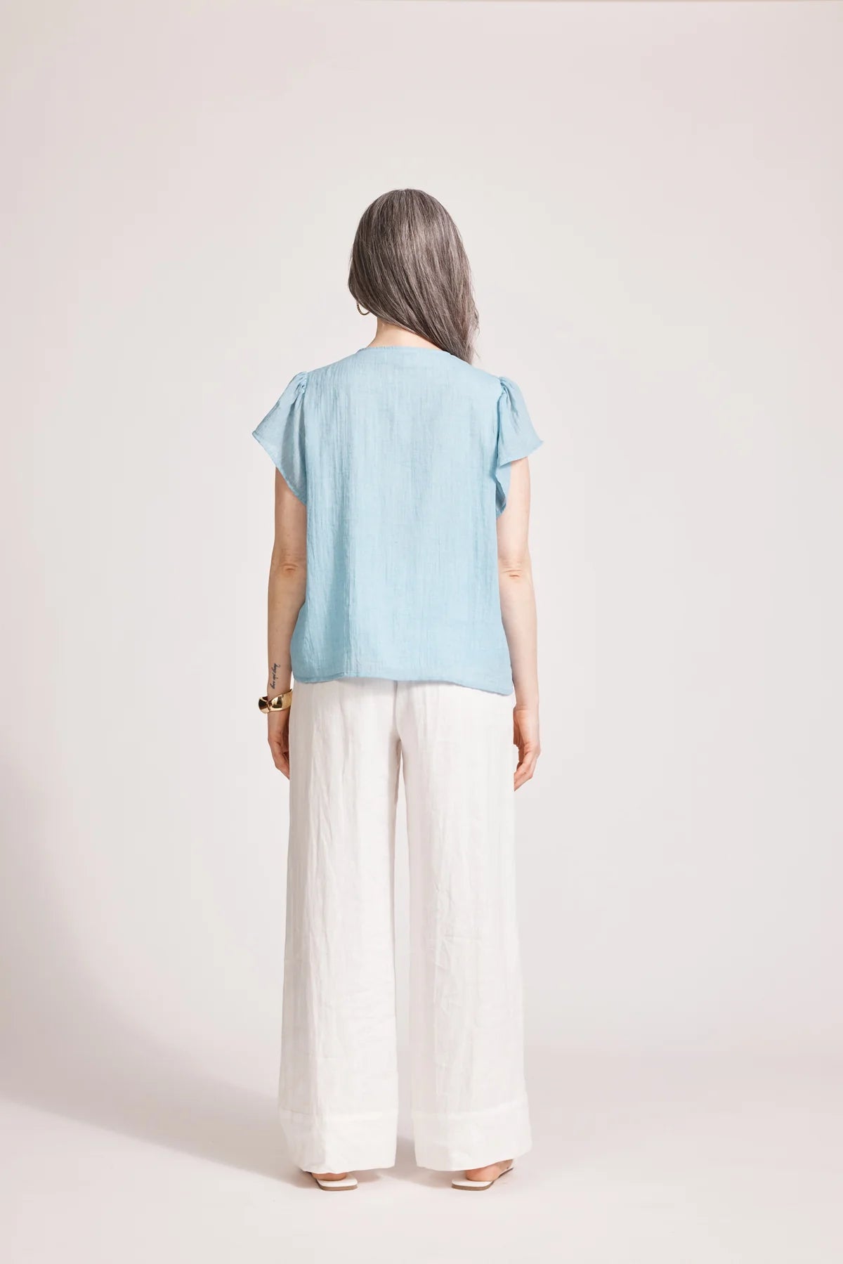 Orsula Button Top -Nimbus