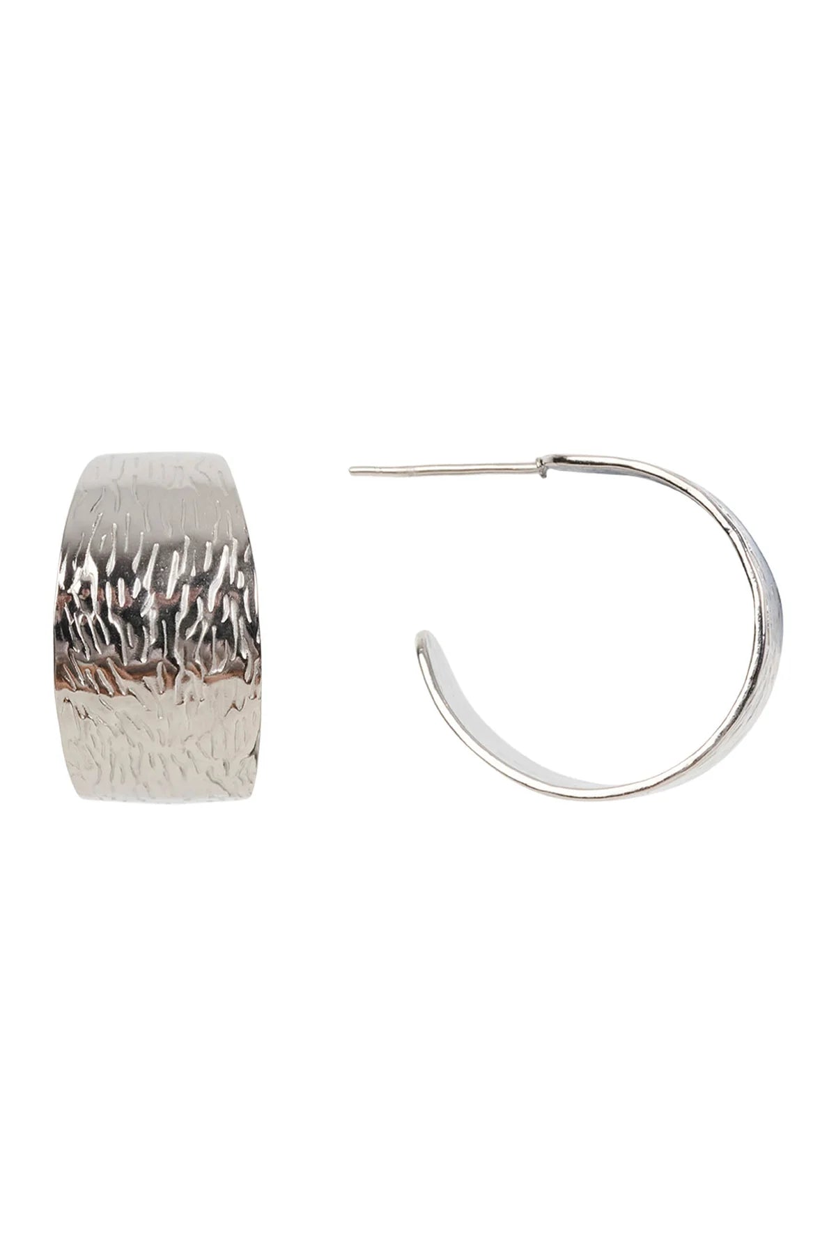 Artemis Earring - Stamped Hoop