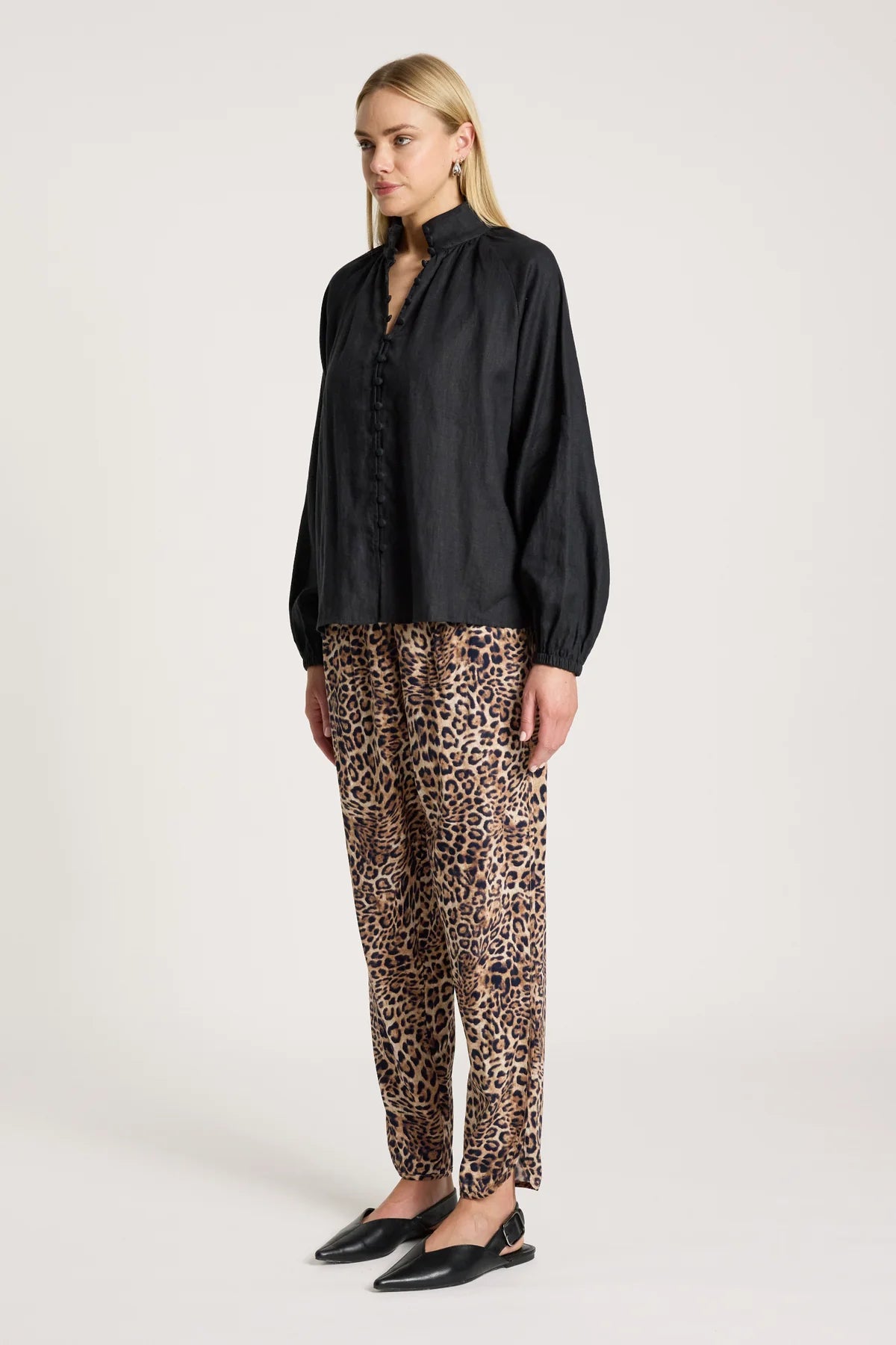 Bajau Button Shirt- Black