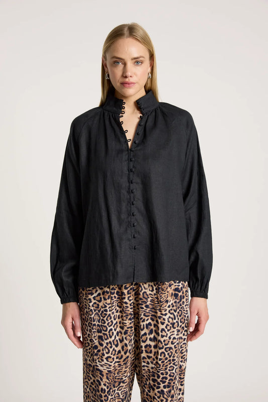 Bajau Button Shirt- Black