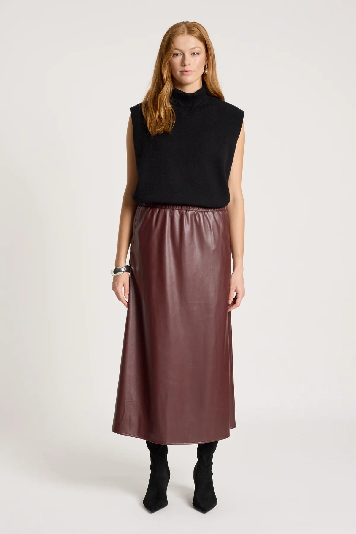 Amina Skirt- Mahogany
