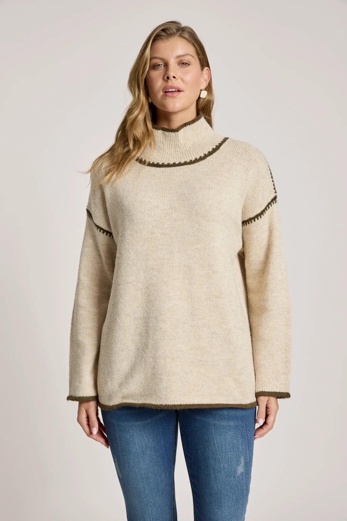 Orin Jumper- Dune/Olive