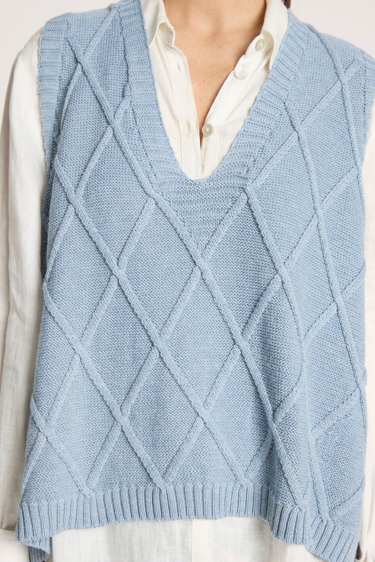 Liora Knit Vest- Lake