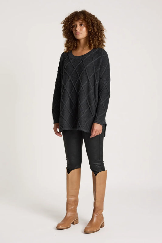Liora Relaxed Jumper- Charcoal