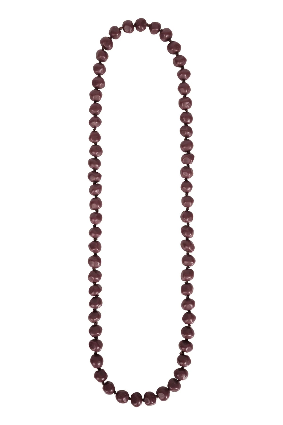Maasai Long Necklace - Mahogany